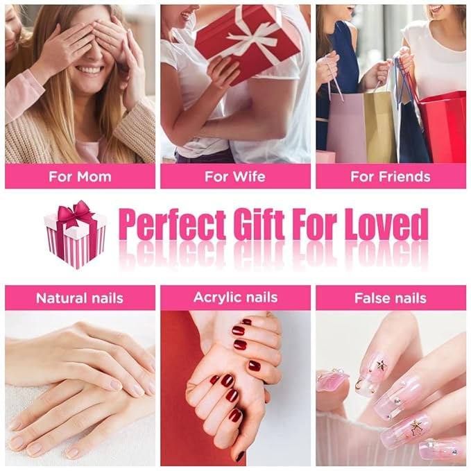 THR3E STROKES Nail Files & Buffer Kit: 12pcs 100/180 Grit (White)