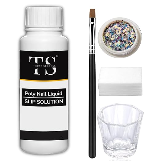 THR3E STROKES Polygel Slip Solution - Anti-Stick Gel for Poly Gel Nails