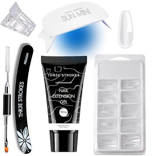 THR3E STROKES Poly Nail Gel Extension Kit (6 IN 1)