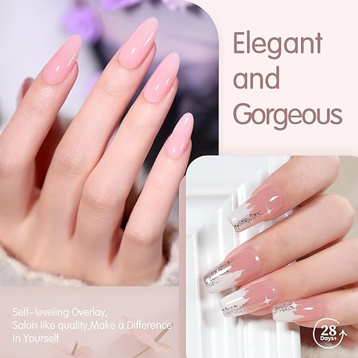THR3E STROKES Natural Nude Gel Nail Polish Set - 6 Colors All Seasons Kit