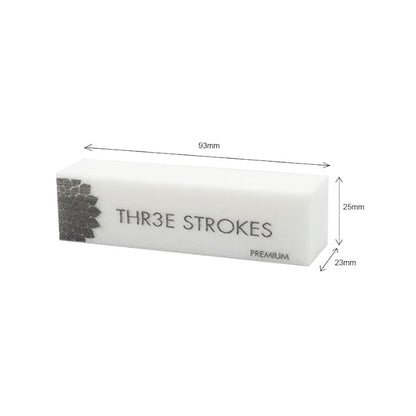 THR3E STROKES Nail Buffer Block Set: 120Grit 4pcs Sponge Files