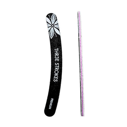 THR3E STROKES 10 Pack Nail Files 100/180 Grit