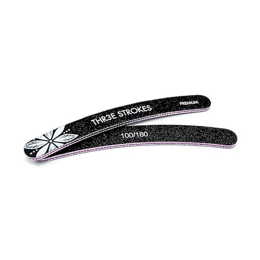 THR3E STROKES 10 Pack Nail Files 100/180 Grit