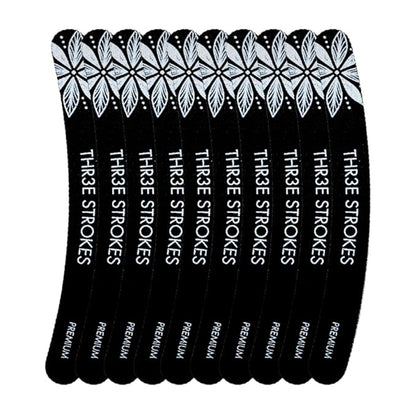 THR3E STROKES 10 Pack Nail Files 100/180 Grit