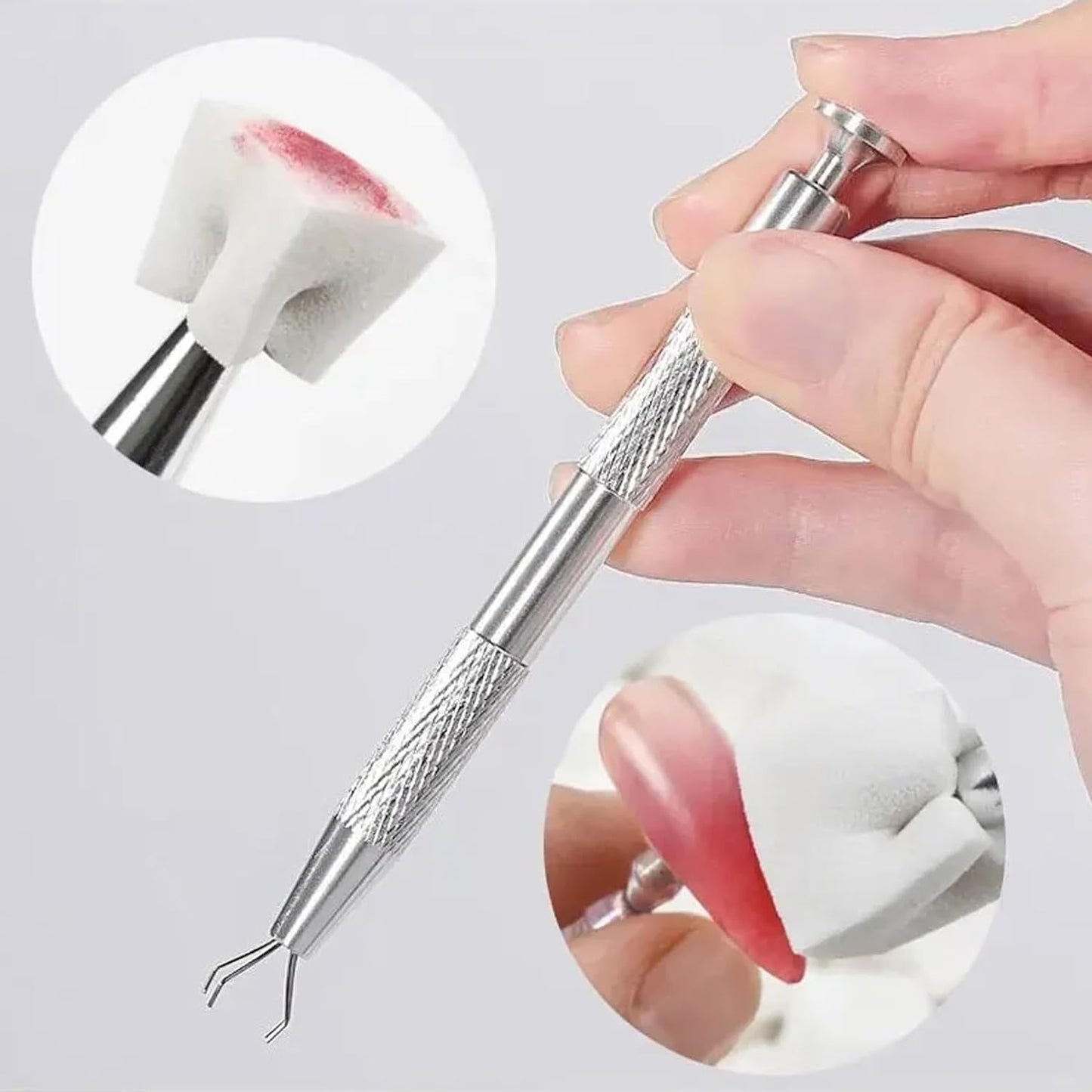 4 Claws Nail Sponge Metal Grabber with 50 Pcs Mini Replaceable Nail Sponges Blocks for Ombre Nail Art Sponges Nail Art Tools for Nail Supplies Nail Accessories