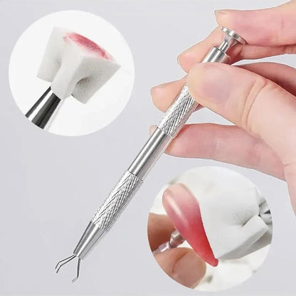 4 Claws Nail Sponge Metal Grabber with 50 Pcs Mini Replaceable Nail Sponges Blocks for Ombre Nail Art Sponges Nail Art Tools for Nail Supplies Nail Accessories