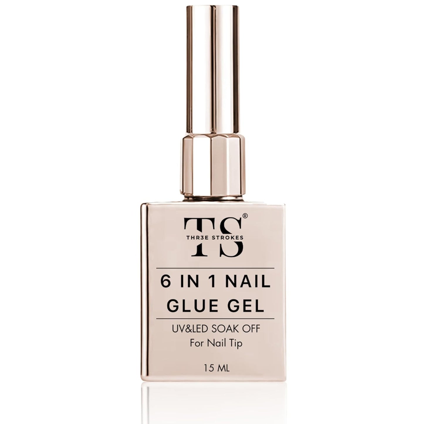 THR3E STROKES Gel Nail Glue UV - 6 in 1 Gel Glue for Nail Tips