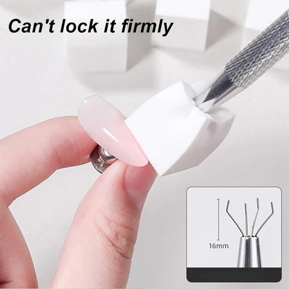4 Claws Nail Sponge Metal Grabber with 50 Pcs Mini Replaceable Nail Sponges Blocks for Ombre Nail Art Sponges Nail Art Tools for Nail Supplies Nail Accessories