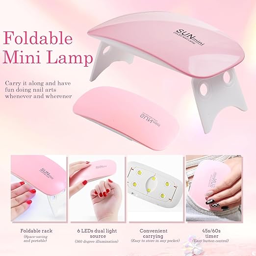 Poly Nail Gel Extension Kit - Nude, Pink, White (12 Items) +{UV Lamp and Spider Gel Polish Kit - Black & White Worth RS 1000, absolutely free (limited time offer only on Prepaid orders)}