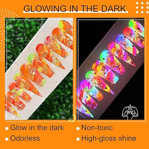 THR3E STROKES Neon Glow Gel Nail Polish Set - 7ML Vibrant Colors