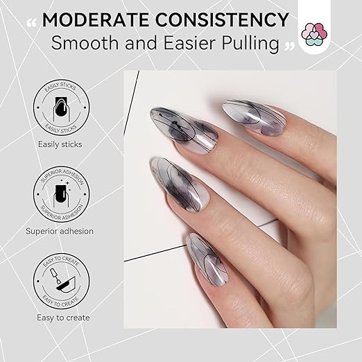 THR3E STROKES Spider Gel Polish Kit - Black & White (White)