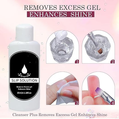 Poly Nail Gel Extension Kit - Nude, Pink, White (12 Items) +{UV Lamp and Spider Gel Polish Kit - Black & White Worth RS 1000, absolutely free (limited time offer only on Prepaid orders)}