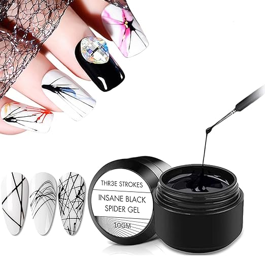 THR3E STROKES Spider Gel Polish Kit - Black & White (White)