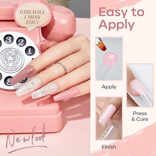 THR3E STROKES PolyGel Quick Upgrade Kit - 30ML Builder Gel for Nail Extensions