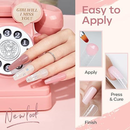 THR3E STROKES PolyGel Quick Upgrade Kit - 30ML Builder Gel for Nail Extensions
