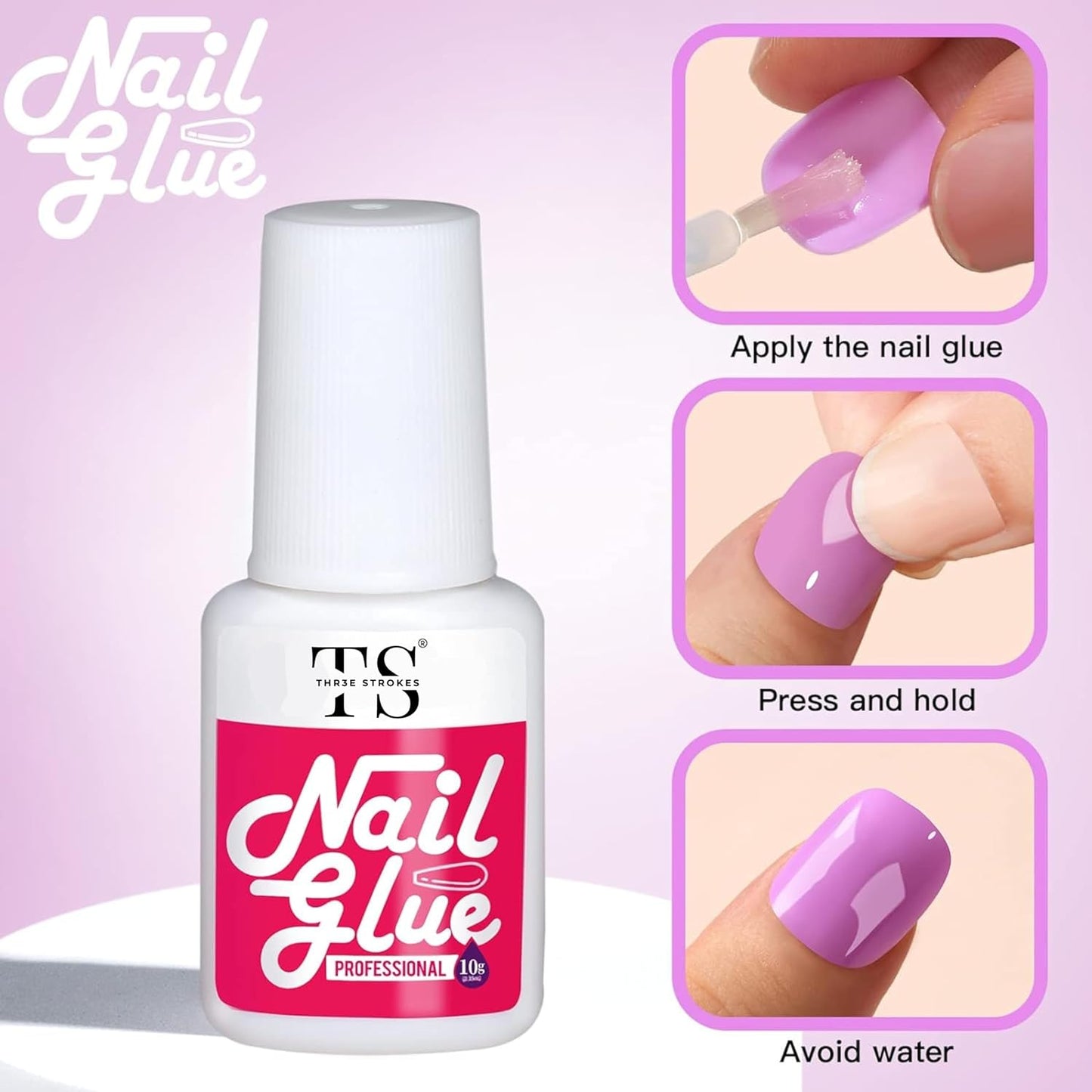 24Pack Short Round, Matte, Glossy Press On Nails with Nail Glue