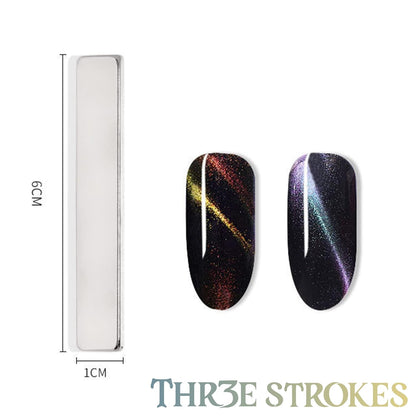 THR3E STROKES 10pcs Nail Magnet Set Cat Eye Magnet for Nails Magnetic Gel Polish Nail Polish Pens Nail Design Tools Nail Magnetic Stand Nail Art Tools