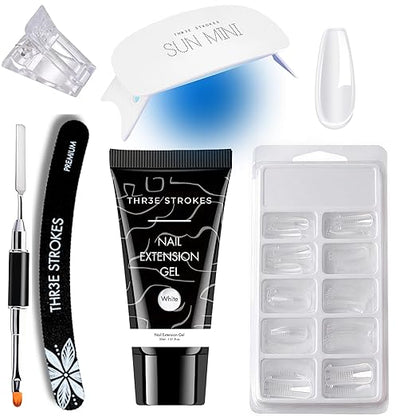 THR3E STROKES Poly Nail Gel Extension Kit (6 IN 1)