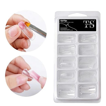 THR3E STROKES Poly Extension Gel Dual Nail Forms - 100pcs