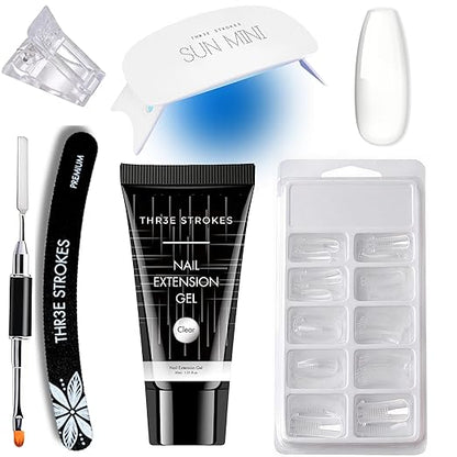 THR3E STROKES Poly Nail Gel Extension Kit (6 IN 1)