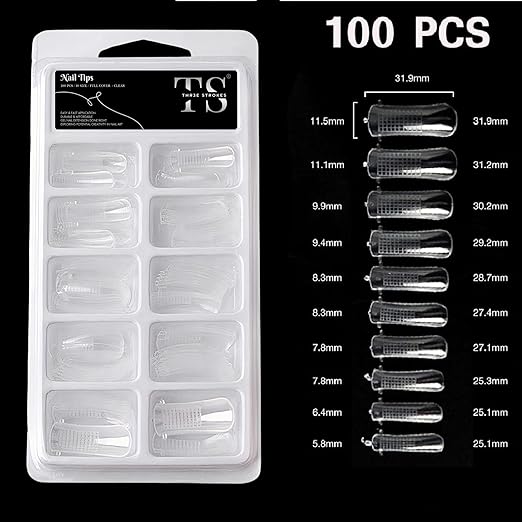 THR3E STROKES Poly Extension Gel Dual Nail Forms - 100pcs