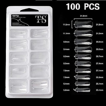 THR3E STROKES Poly Extension Gel Dual Nail Forms - 100pcs