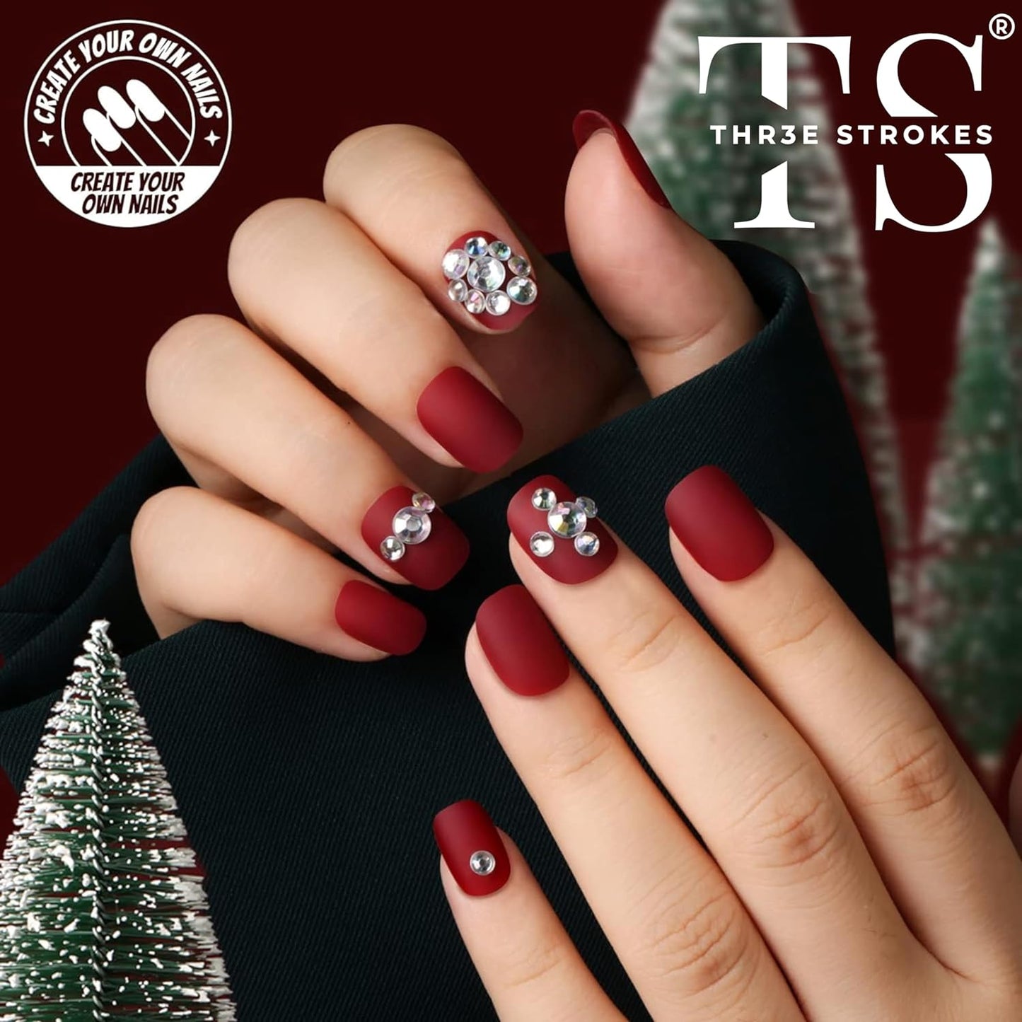 24Pack Short Round, Matte, Glossy Press On Nails with Nail Glue