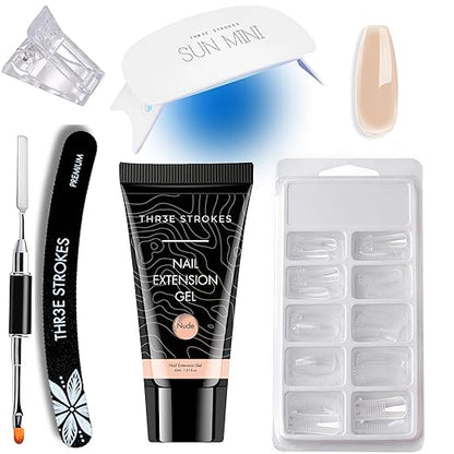 THR3E STROKES Poly Nail Gel Extension Kit (6 IN 1)