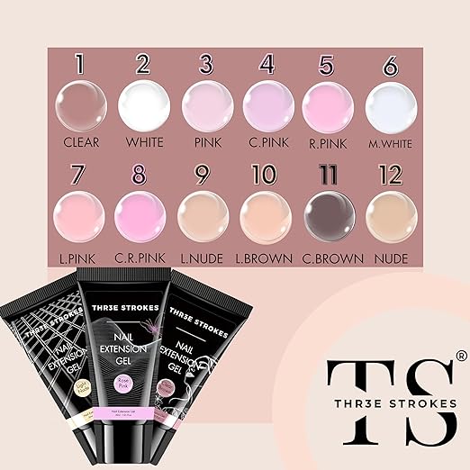 THR3E STROKES PolyGel Quick Upgrade Kit - 30ML Builder Gel for Nail Extensions