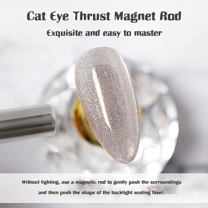 THR3E STROKES 10pcs Nail Magnet Set Cat Eye Magnet for Nails Magnetic Gel Polish Nail Polish Pens Nail Design Tools Nail Magnetic Stand Nail Art Tools