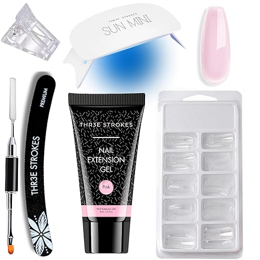 THR3E STROKES Poly Nail Gel Extension Kit (6 IN 1)