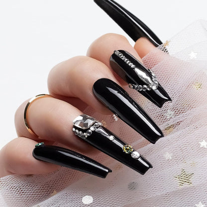 THR3E STROKES Adhesive Rhinestones Glue for Crafts, 2PCS 8ML Clear Glue with 5 Dotting Pen Tool, Wax Pencil and Tweezer, Jewelry Glue