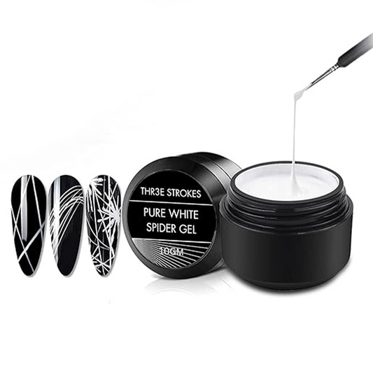 THR3E STROKES Spider Gel Polish Kit - Black & White (White)